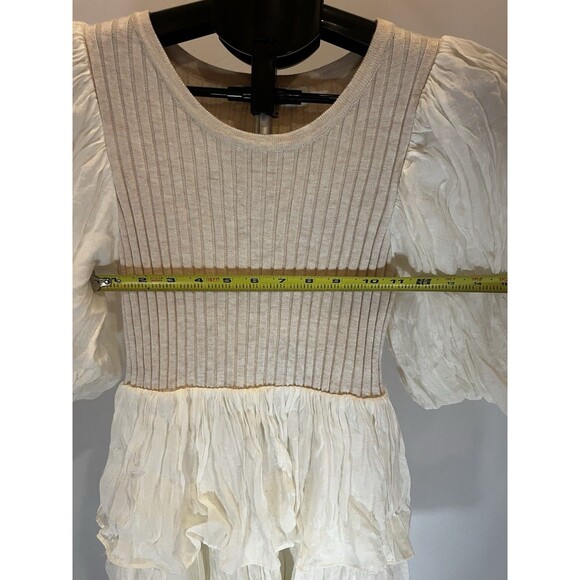 Sofie The Label Cream Babydoll Trapeze Style Tiered Dress- Size Small - Picture 6 of 9